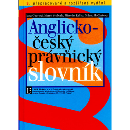 Anglicko-český právnický slovník - Jana Oherová